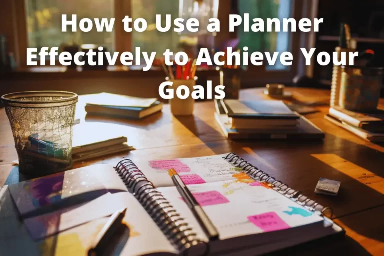 how to use a planner