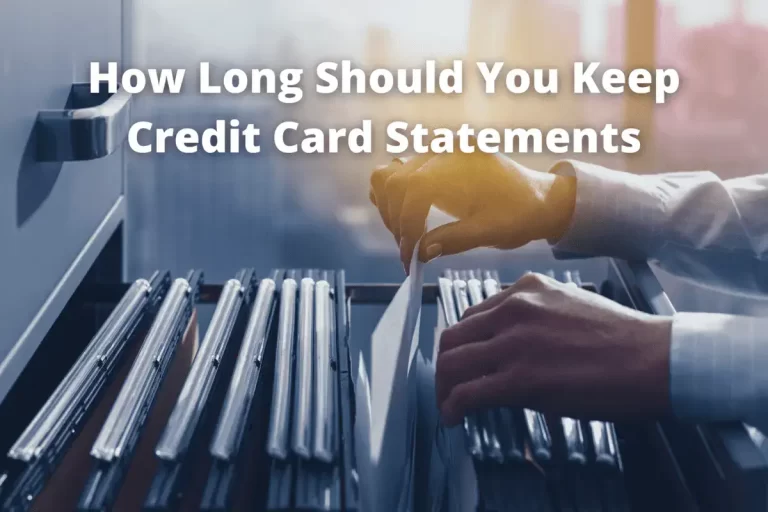 how long should you keep credit card statements
